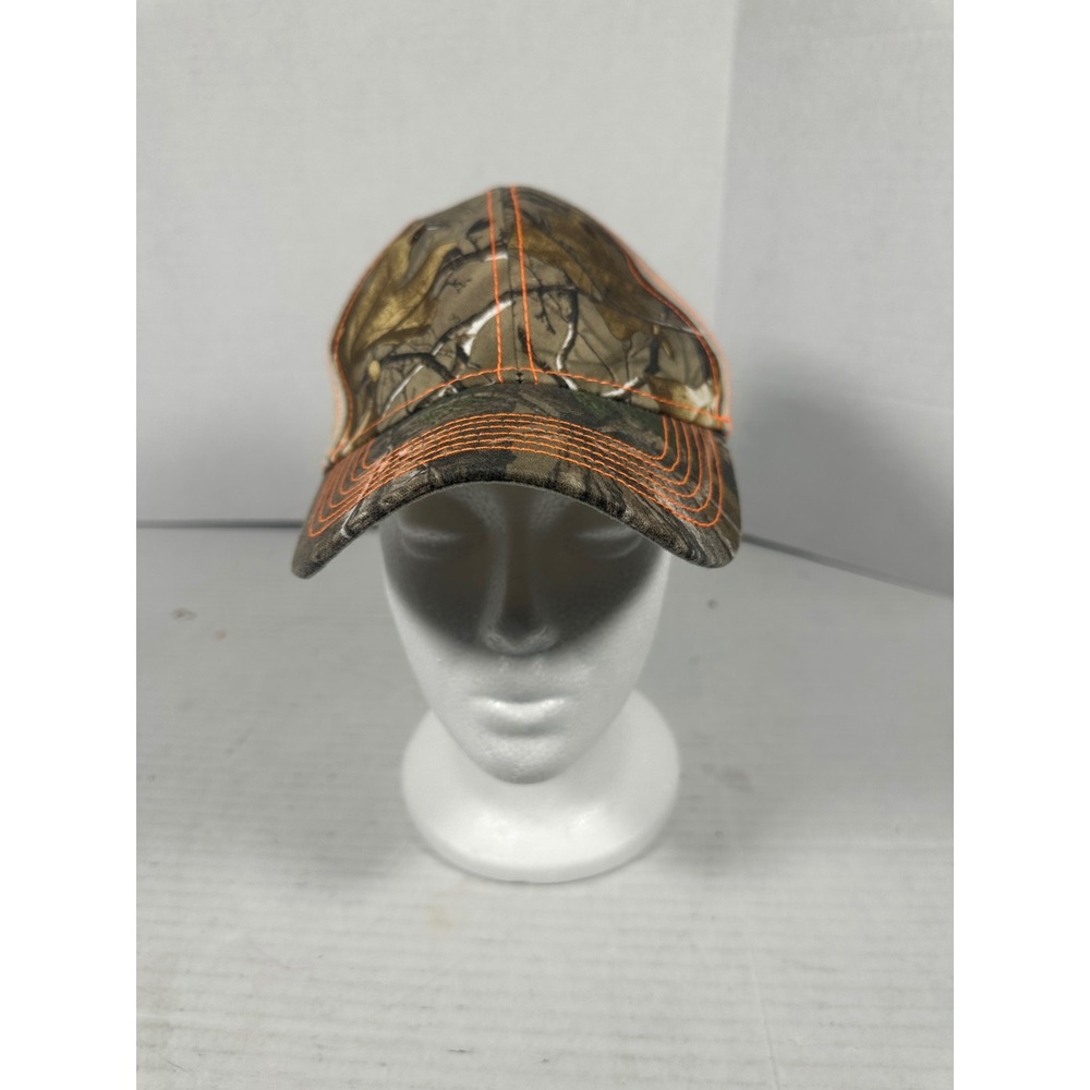 Realtree Xtra Camo Snapback Hat H3 Headwear Orange Stitching Adjustable Cap NEW
